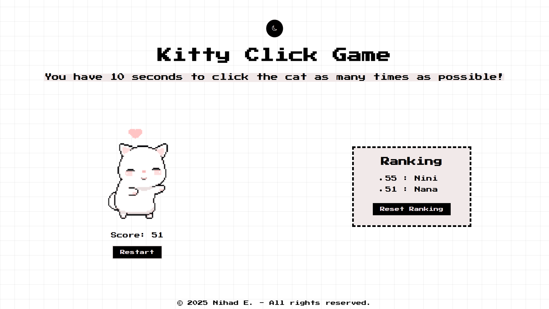 Kitty Click Game
